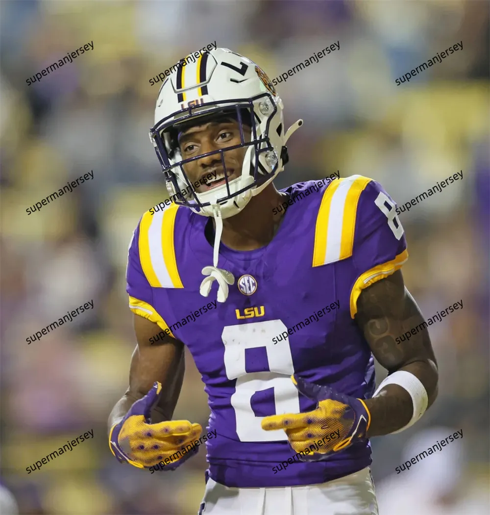 Football Helmet Lsu Purple Football Jersey Men's Nike Tyrann