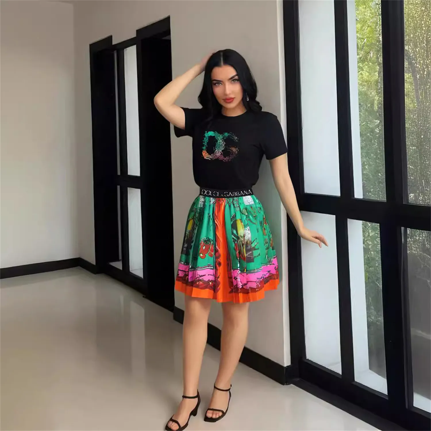 Women s Two Piece Dress Sexy Crop Top and Pleated Skirt Sets 2Pcs Outfits Fitness bra Mini Skirts Tanks Tops Shorts Golf Tennis T Shirt Streetwear OL