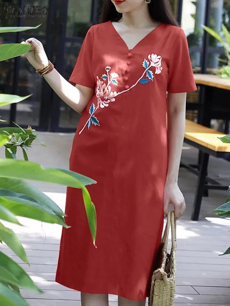 V Neck Short Sleeve Midi Dress with Floral Embroidery for Women Summer from Dhgate Urban Sexy Dresses - price 26.18 V Neck Short Sleeve Midi Dress with Floral Embroidery for Women Summer from Dhgate Urban Sexy Dresses - price 26.18