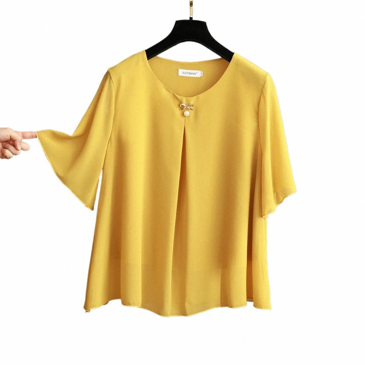 oversized chiffon top