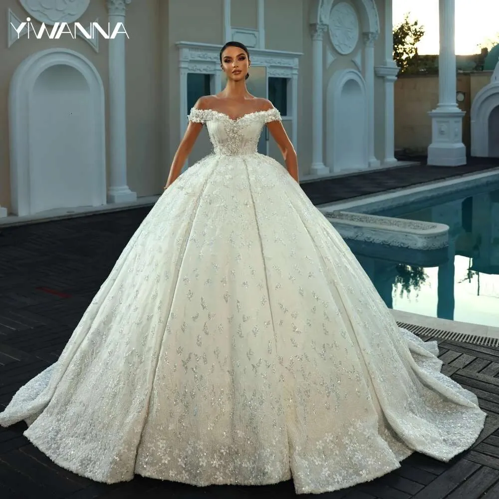 Rose Gold Sequin Ball Gown Dress Exquisite Lace Bodice A-Line Wedding Gown  Wedding Dress 2025