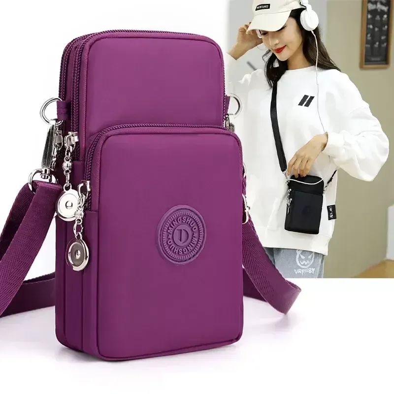 DHgate Nylon Cell Phone Purse with Adjustable Strap Stylish Crossbody Bag for Women on the Go Bags Luggage Accessories
