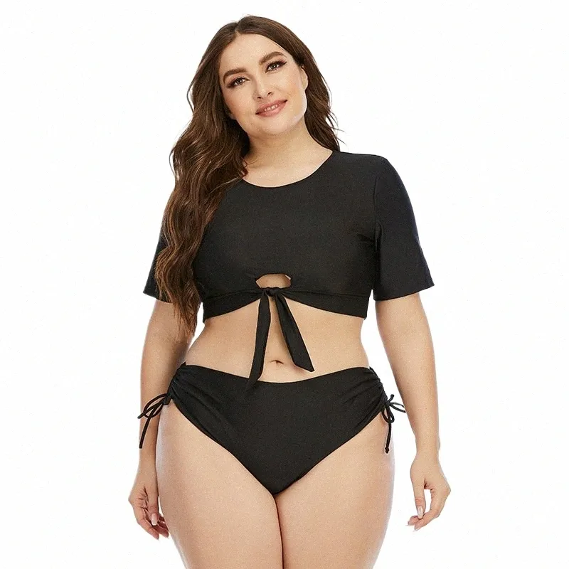 Shorts Swimsuits Modest Plus Size Crop Top And Shorts Swimsuit