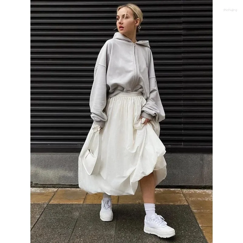 Bubble Skirt Womens White Balloon Long Dress | Fashion