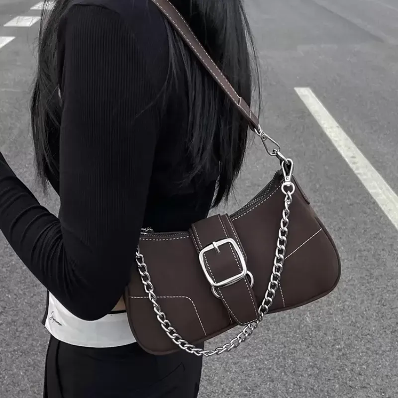 Y2K Aesthetic Shoulder Bag - Vintage Underarm Bag, Trendy