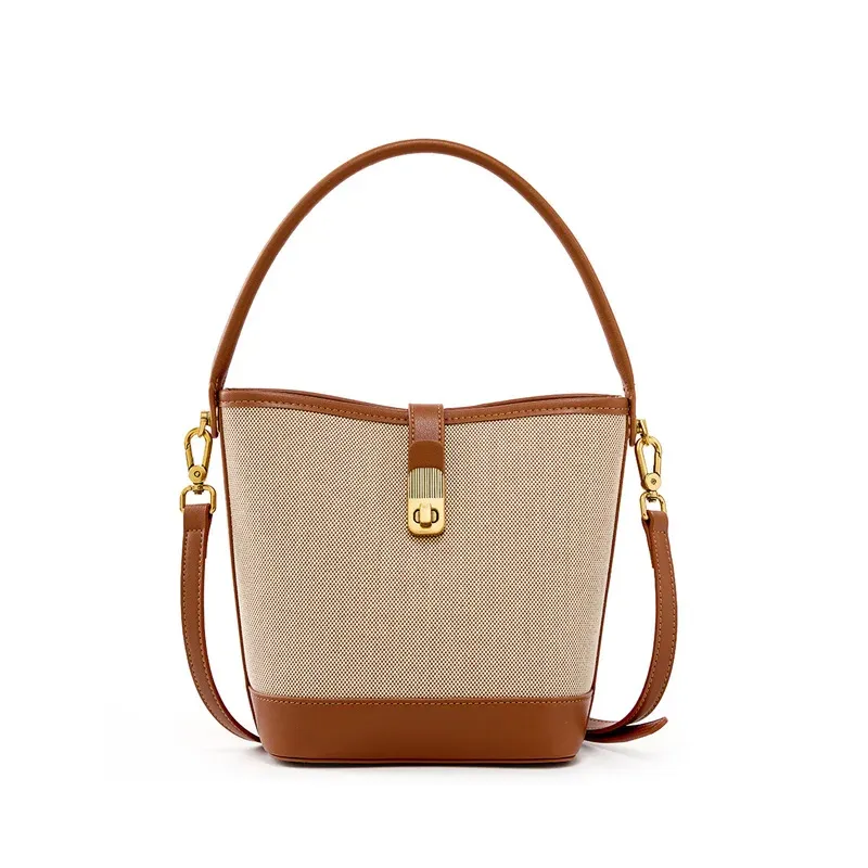 【Herve】 CLASSIC BUCKET BAG 4色 DHgate.com:Retro Woven Bucket Bag - Color Block Shoulder Bag