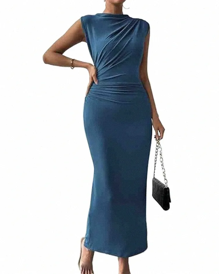 Women's Ankle-Length Polyester Maxi Dress with Hooded Collar and Back Slit  for Summer Casual and Evening Events from Dhgate Urban Sexy Dresses - price  22.97