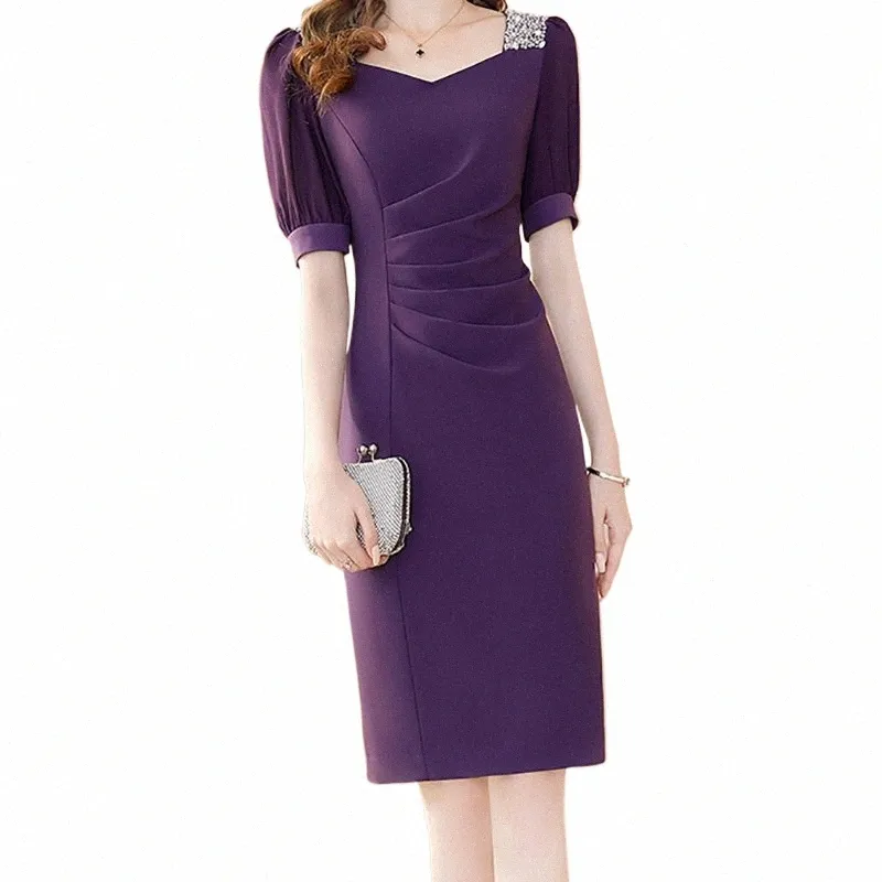 evnisi Women Purple Embroidered Slim A-line Flare Dress for Casual and  Office Wear from Dhgate Urban Sexy Dresses - price 54.49
