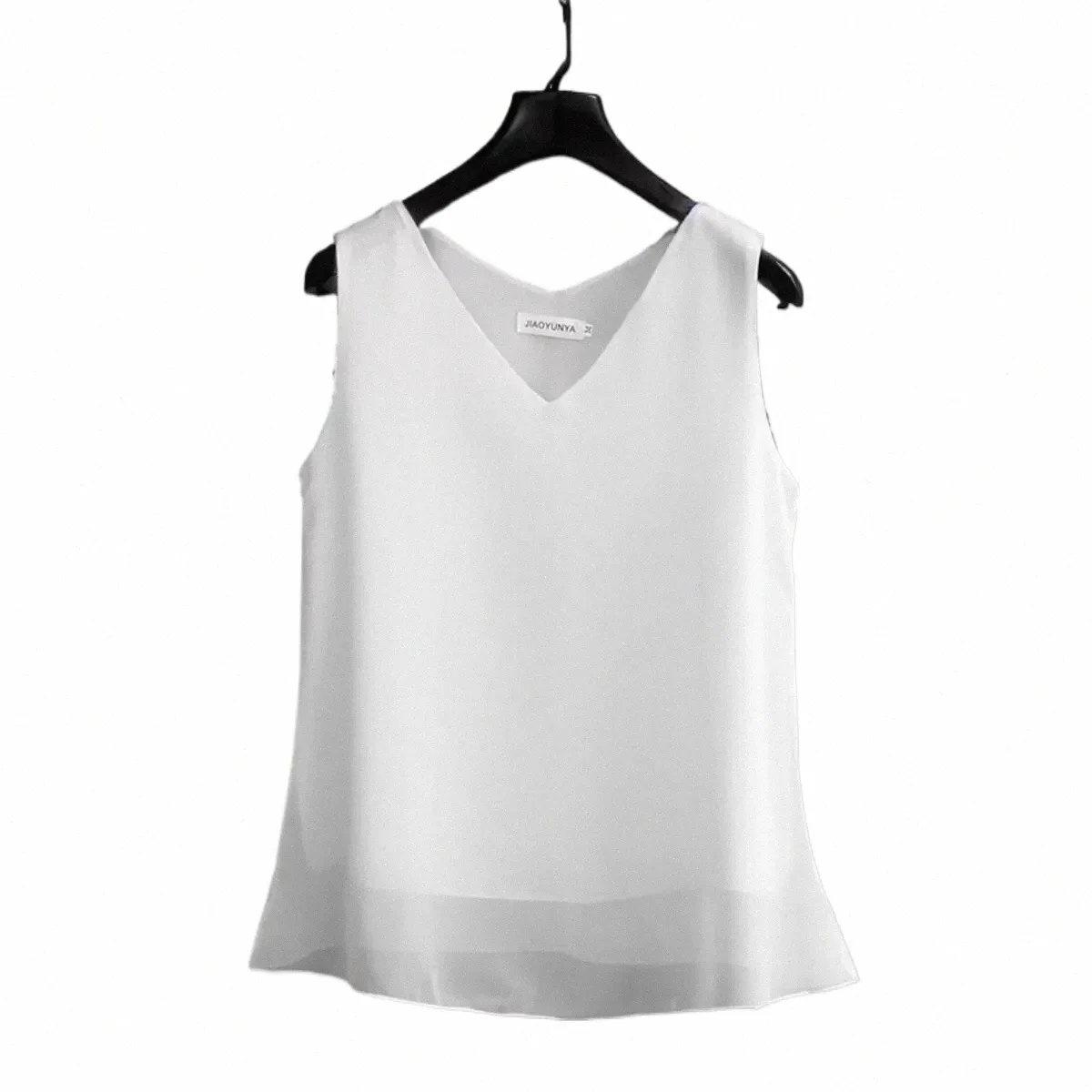 white chiffon tank blouse