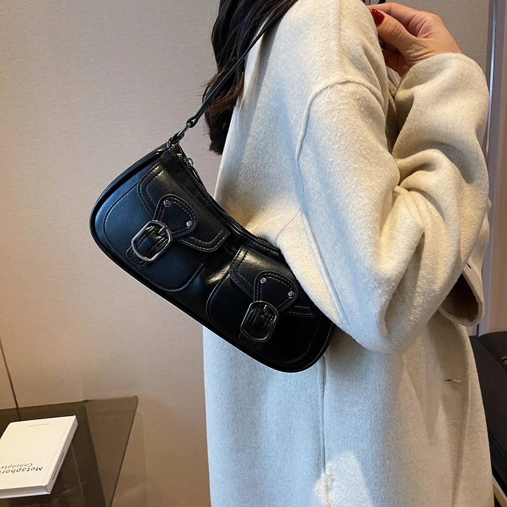 【suzen】Niyapu y2k pocket big shoulder bag DHgate.com:Y2K Retro Hobo Bag - Womens PU Leather Shoulder