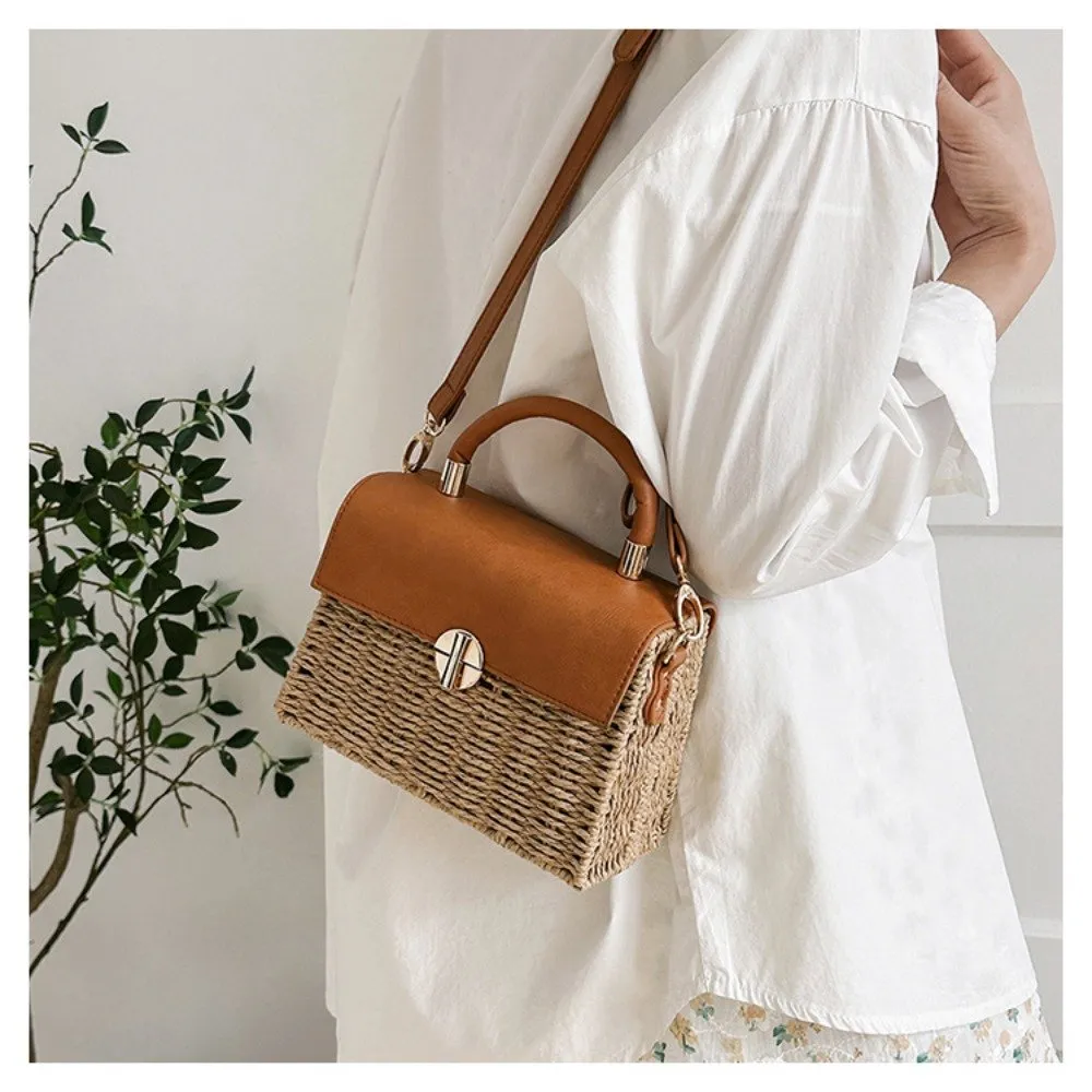 Retro Straw Woven Square Straw Crossbody Bag High Quality Travel And Beach Straw Crossbody Bag From Dazzleclutch 24.83 DHgate.Com