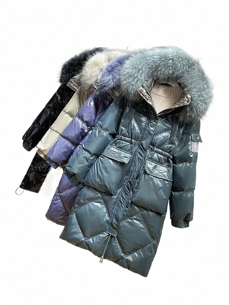 White Duck Down Jacket Womens Parka: Warm Winter Thicken Coat with