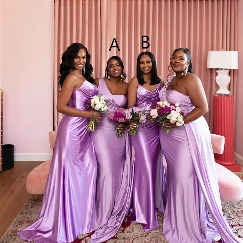 blue dress for baby girl Lavender Sweetheart Neck A-line Chiffon Country Style Maxi Bridesmaid  Dresses main image 0