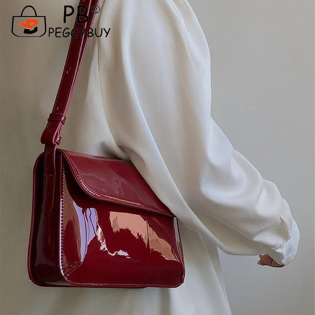 【2plan】Square Cross Leather Bag DHgate.com:Red Patent Leather Square Crossbody Bag for Women
