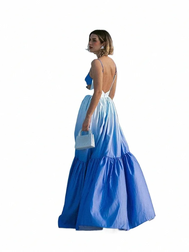 Gradient Pleated Large Size Dress for Women Sleeveless Back Opening Holiday  Evening Dress from Dhgate Basic & Casual Dresses - price 37.72