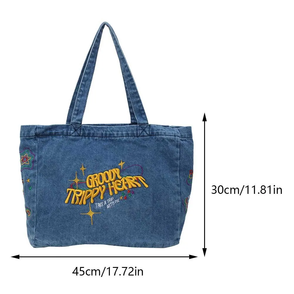 ★TOUT Y EST★ IRIS IRIS 30 Medium Denim Women's Tote Bag 12 ☆TOUT Y EST☆ IRIS IRIS 30 Medium Denim Women's Tote Bag 12