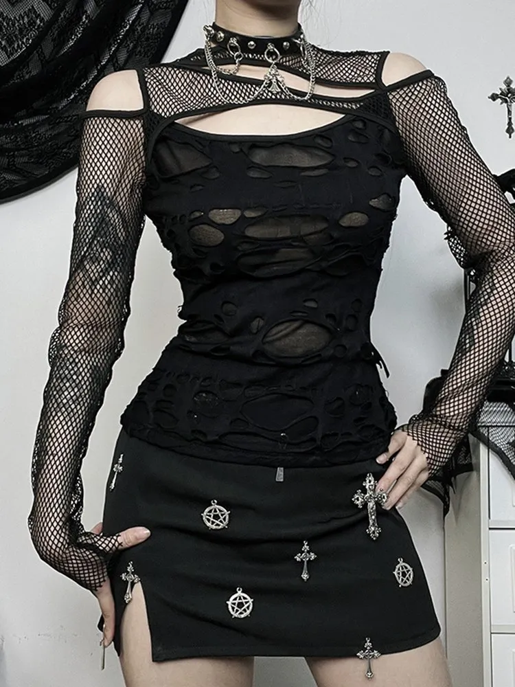 fishnet shirts for ladies