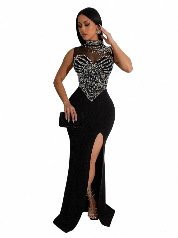 emerald green dressing gown Emerald Green Beaded Open Back V Neck Dress With Rhinestones main image 0