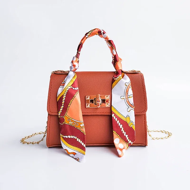 DHgate.com:Small Square PU Leather Chain Handbag Bow Lock