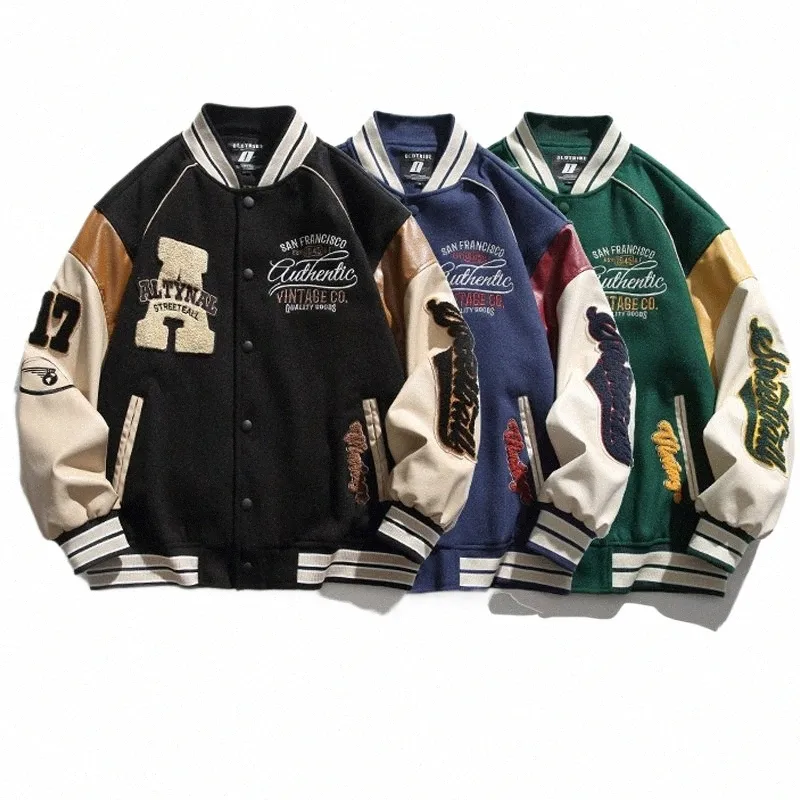 Unisex Vintage Baseball Jacket: Oversized Varsity Bomber