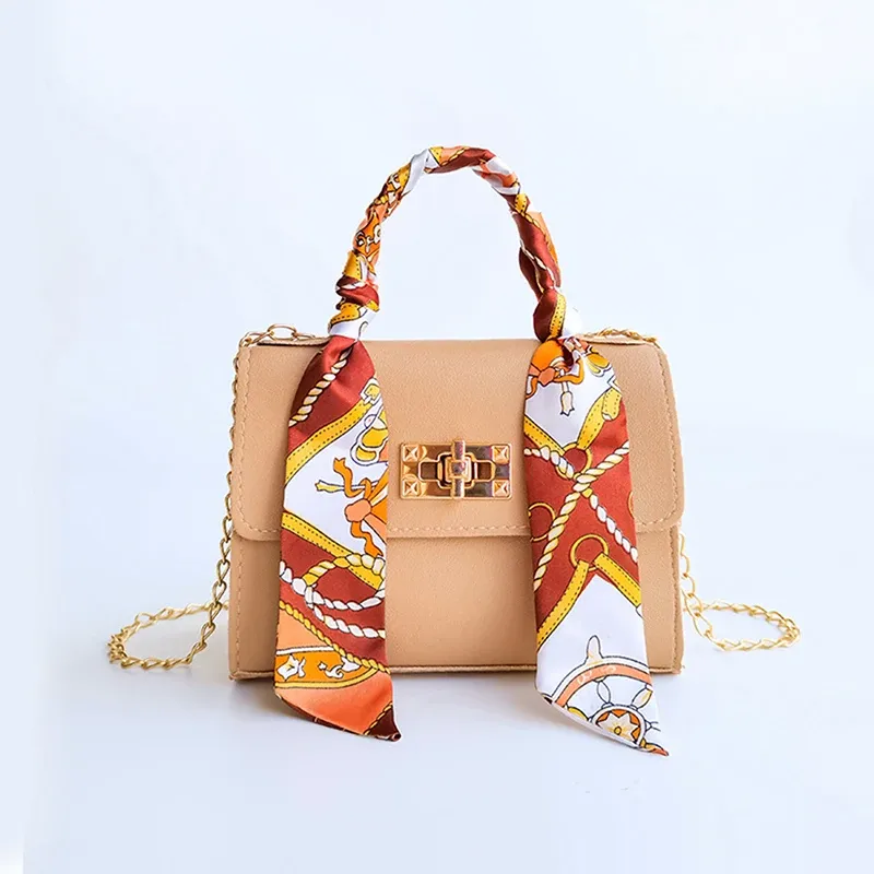 DHgate.com:Small Square PU Leather Chain Handbag Bow Lock