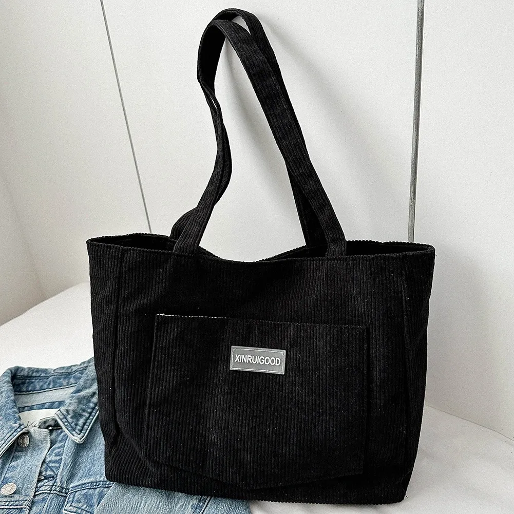 ★TOUT Y EST★ Boxyhan shopper bag 53 golji corduroy black s DHgate.com:Large Corduroy Tote Bag for Women - Spacious