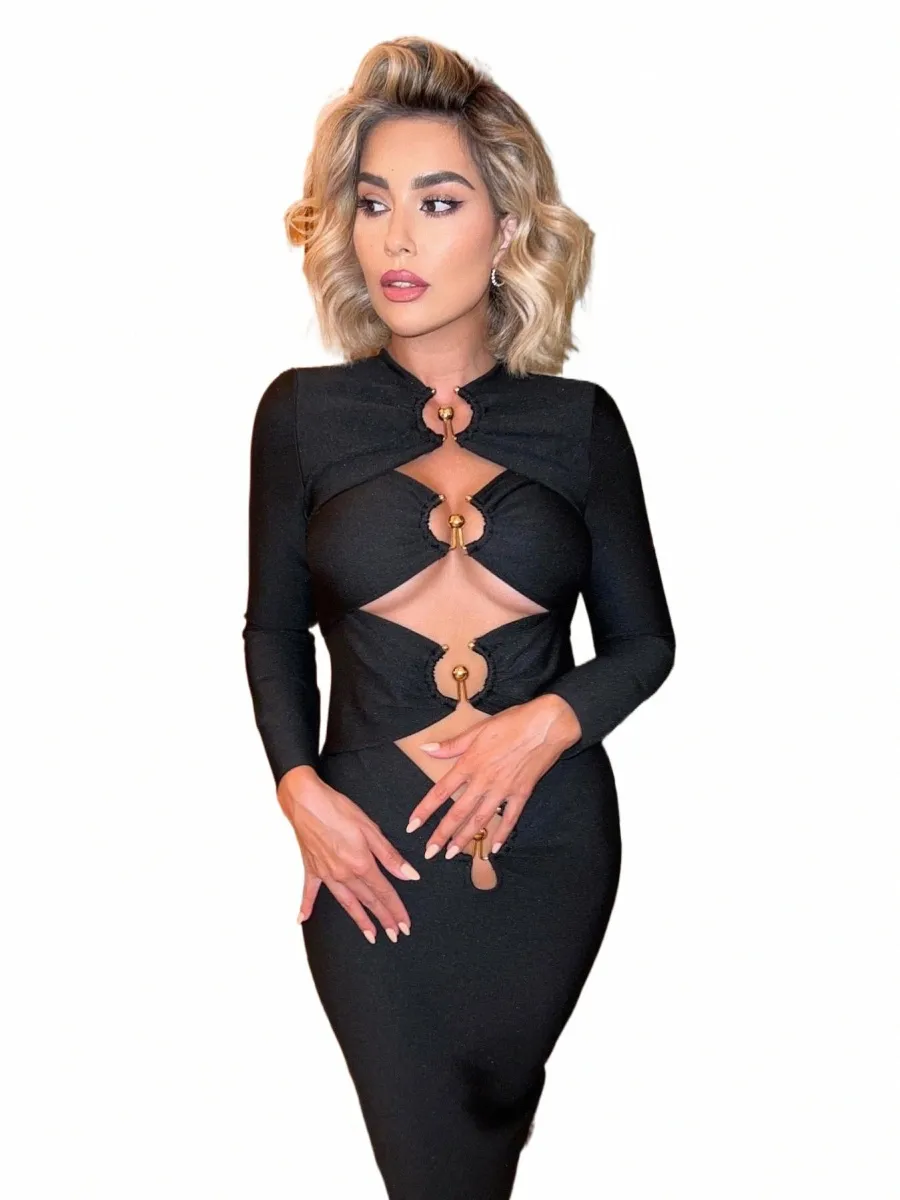 fitted bandage dress Strappy Sleeveless Midi Backless Bandage Dress