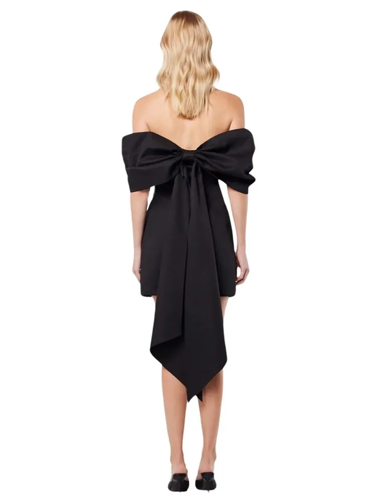 Bowknot Bandage Patchwork Sleeveless V- neck Bodycon Dresses Bowknot Bandage Patchwork Sleeveless V- neck Bodycon Dresses