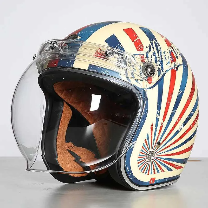 Retro Motorcycle Half Helmet: TORC Prince Edward Summer