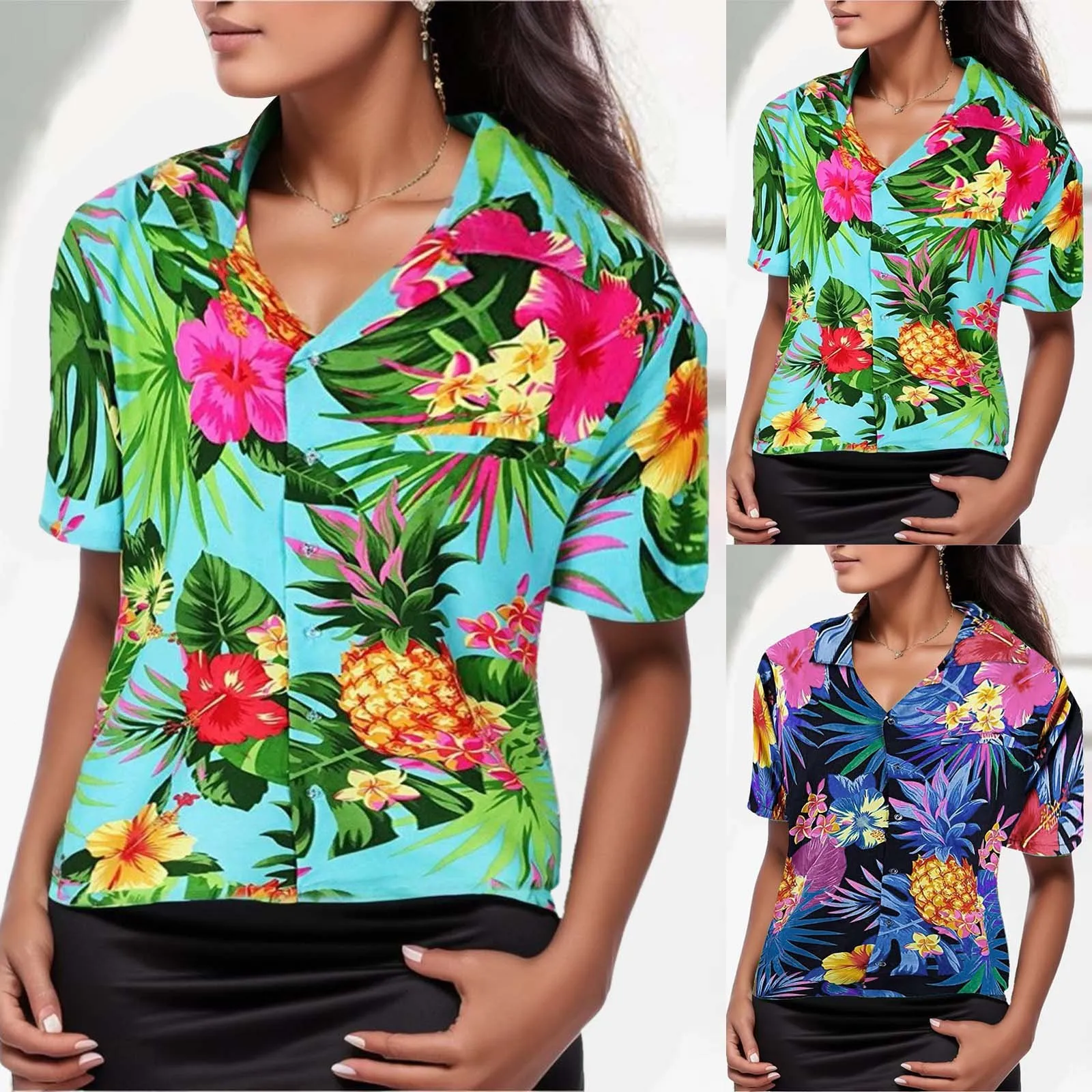 DHgate.com:Womens Tropical Floral Print Summer Hawaiian Beach  