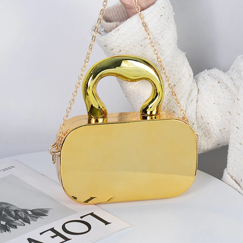 小物 KZ DHgate.com:Mini Metal Box Bag - Vintage Style Acrylic Mirror