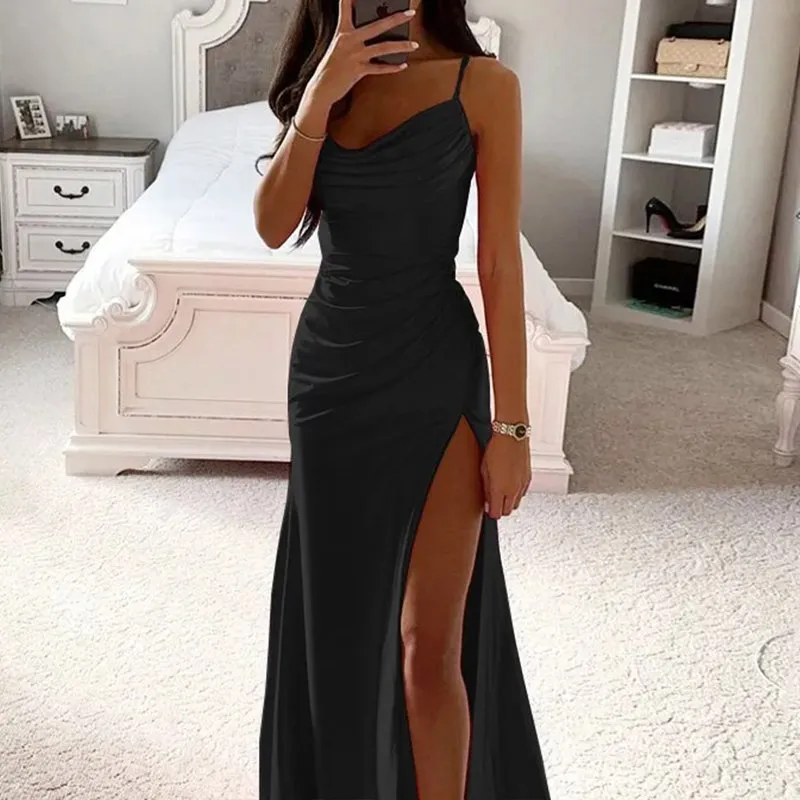 white christmas dresses Atria Backless Long Formal Gown with Plunging V-Neck Red / Medium main image 0