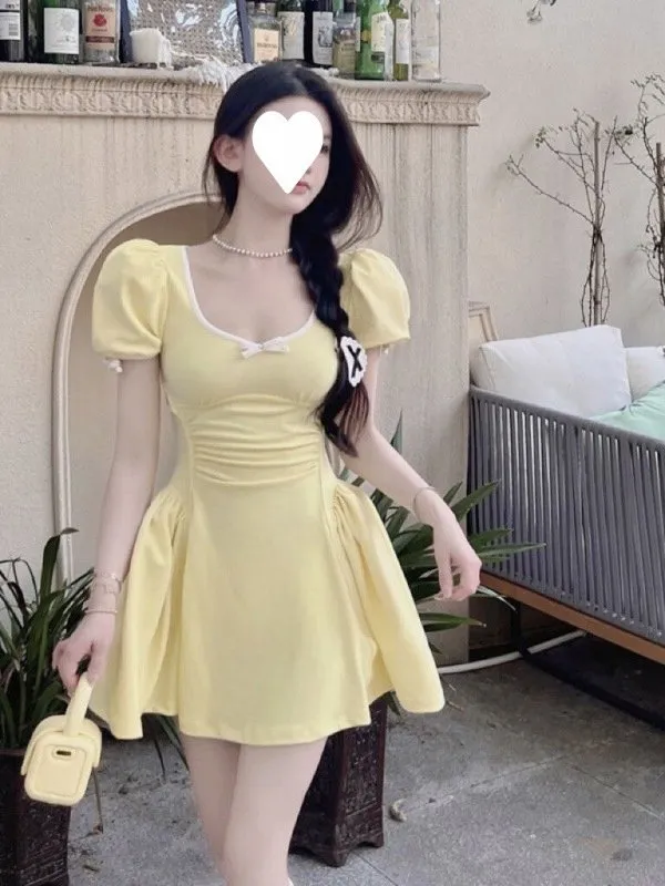 Empire Waist Floor-Length Hooded Polyester Dress with Bubble Sleeves for  Women Summer Small Stature from Dhgate Urban Sexy Dresses - price 19.87