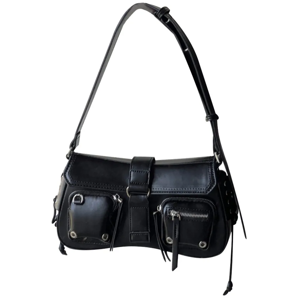 Y2K Retro Hobo Bag for Women - PU Leather Shoulder Bag with