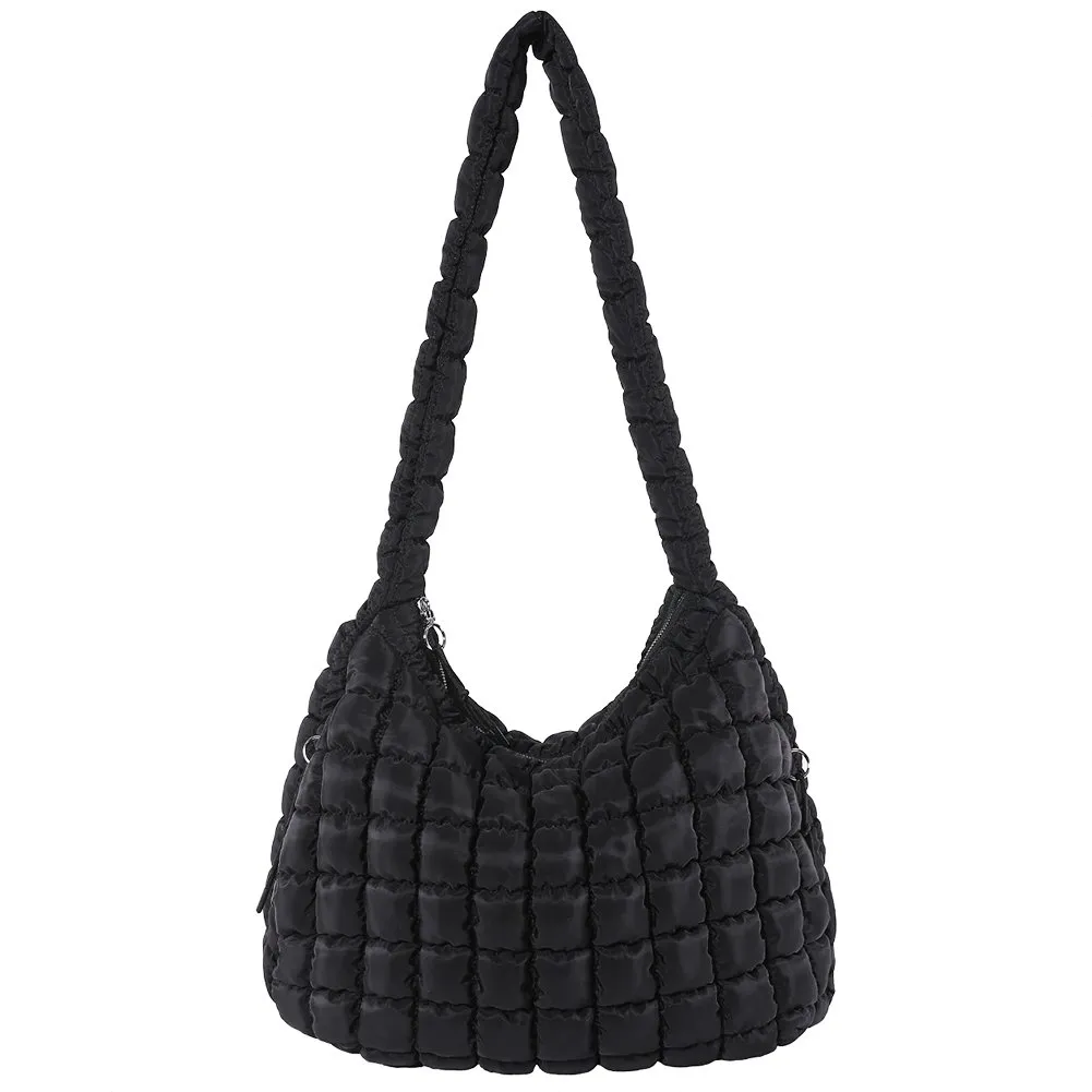 ショルダーバッグ・ポシェット MERY BUBBLE SQUARE SHOULDER BAG (BLACK) DHgate.com:Quilted Bubble Padded Crossbody Bag: Stylish
