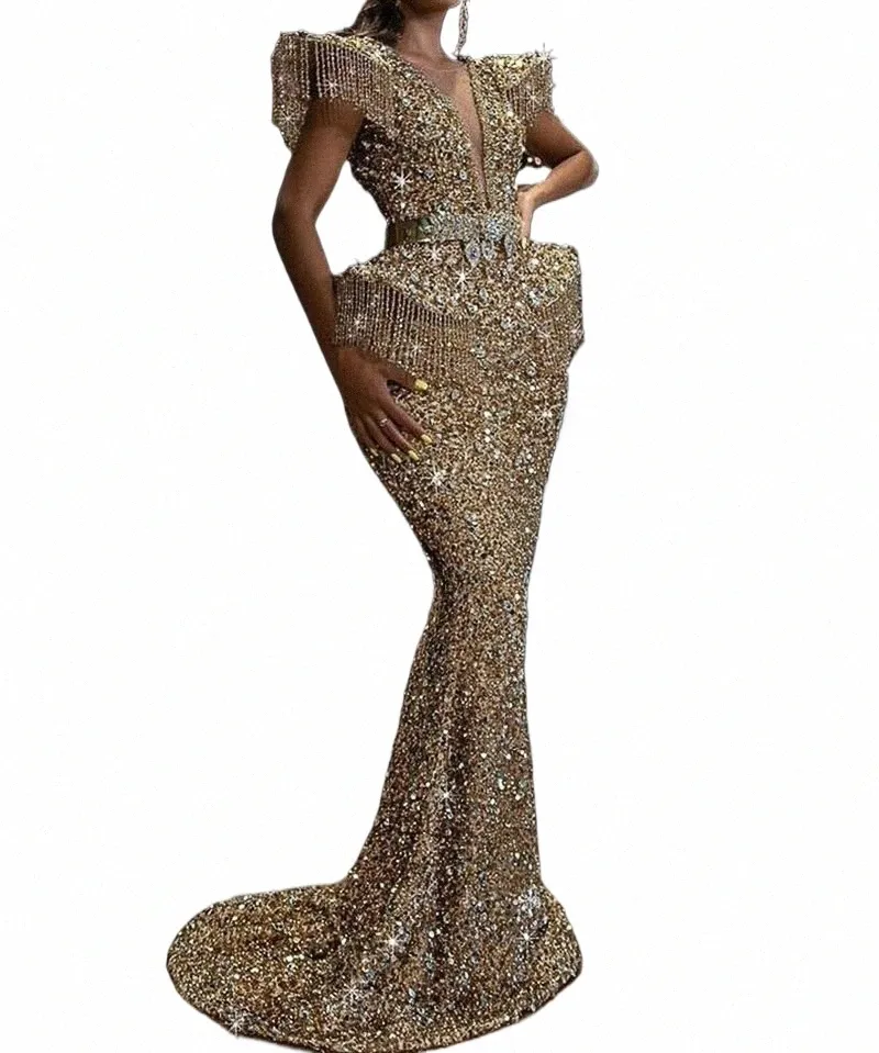 Dr. X7K9 Sequined Meaning Fringe Trailing Backl For Womens Evening