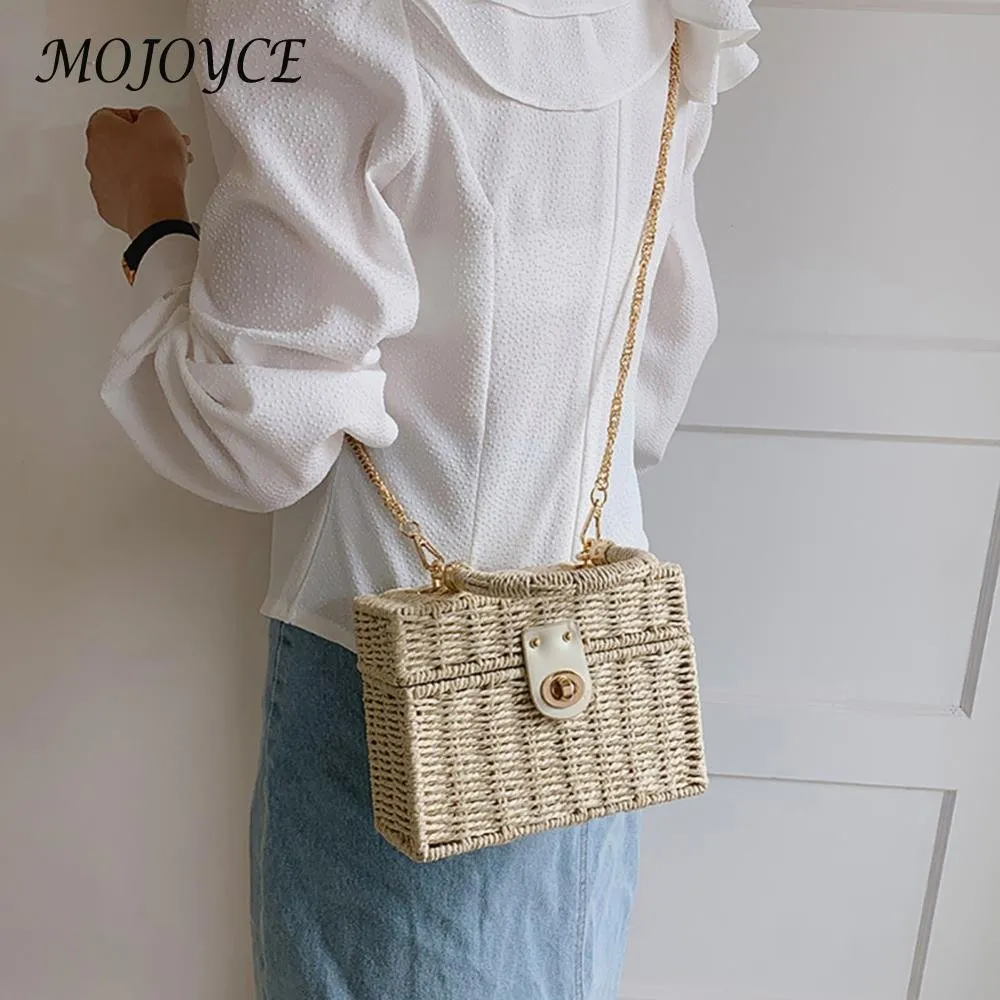 Straw box handle bag hotsell