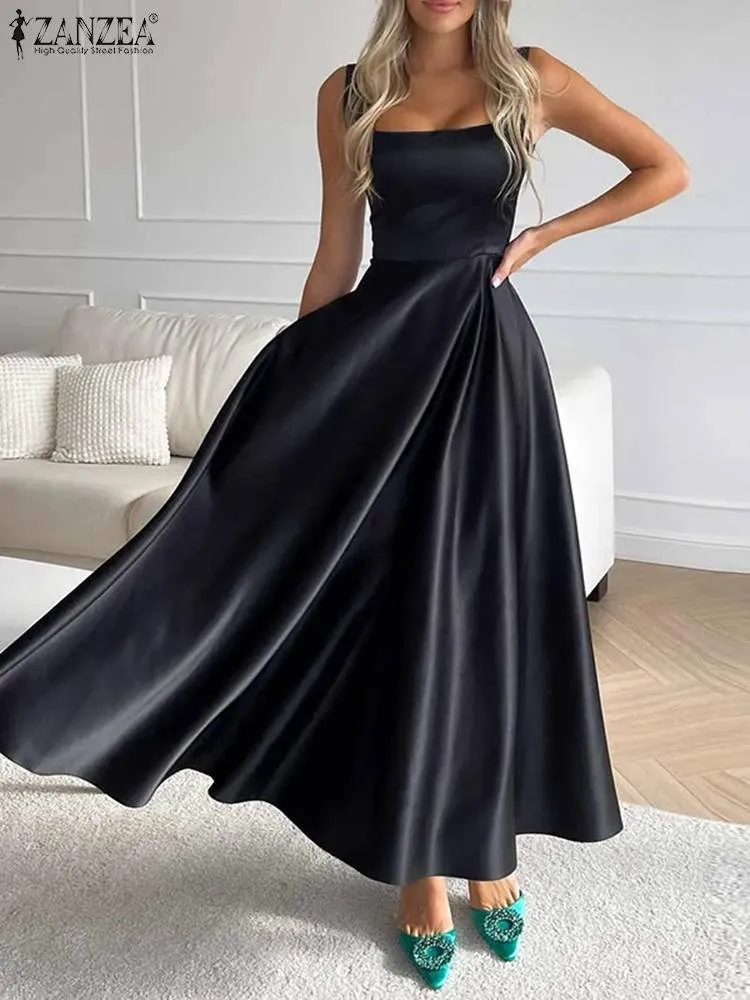 Zanzea Sexy Square Neck Maxi Dress Women Polyester Satin Silk Waist Empire Ankle-Length Summer from Dhgate Urban Sexy Dresses - price 45.95 Zanzea Sexy Square Neck Maxi Dress Women Polyester Satin Silk Waist Empire Ankle-Length Summer from Dhgate Urban Sexy Dresses - price 45.95