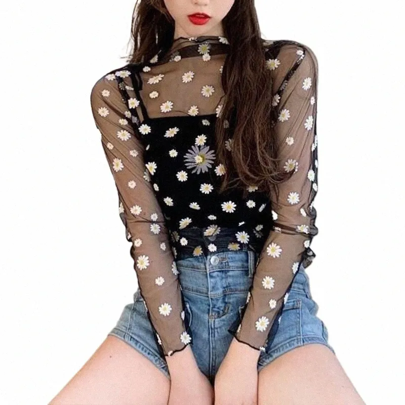 sheer daisy top