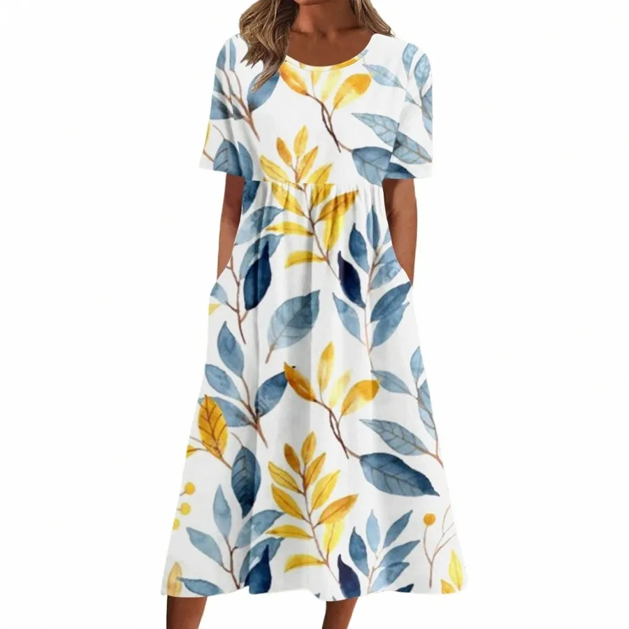 Women's Summer Linen Midi Dress 3616 Women's Summer Linen Midi Dress 3616