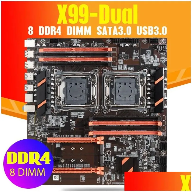 Motherboards Atermiter X99 Dual Cpu Motherboard Lga 2011 V3 Eatx Usb30 Sata3 With Xeon Processor M2 Slot 8 Dimm Ddr4 20113 240326 Drop Ot98N