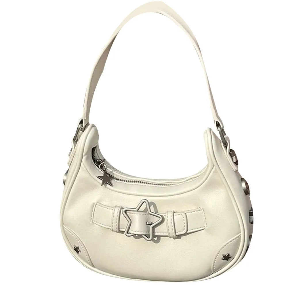 Vintage Starry Underarm Bag - Stylish Y2K Shoulder Handbag