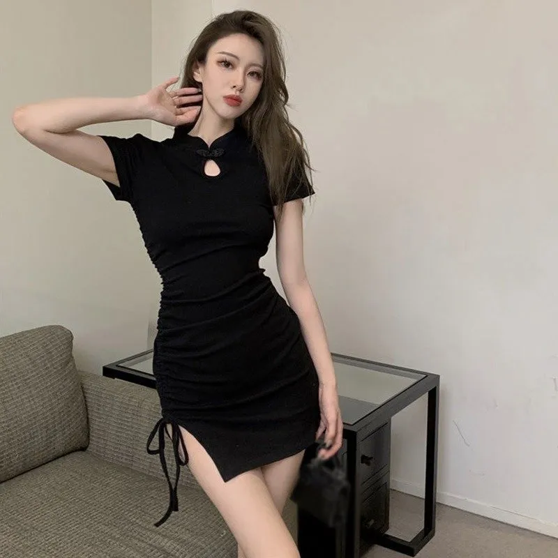 open lace back dress LILLUSORY Women's Flowy Casual Mini Dresses 2026 Summer Graduation Smocked  V Neck Vacation Dress Dress with Pockets Apricot S at Amazon Women's  Clothing store