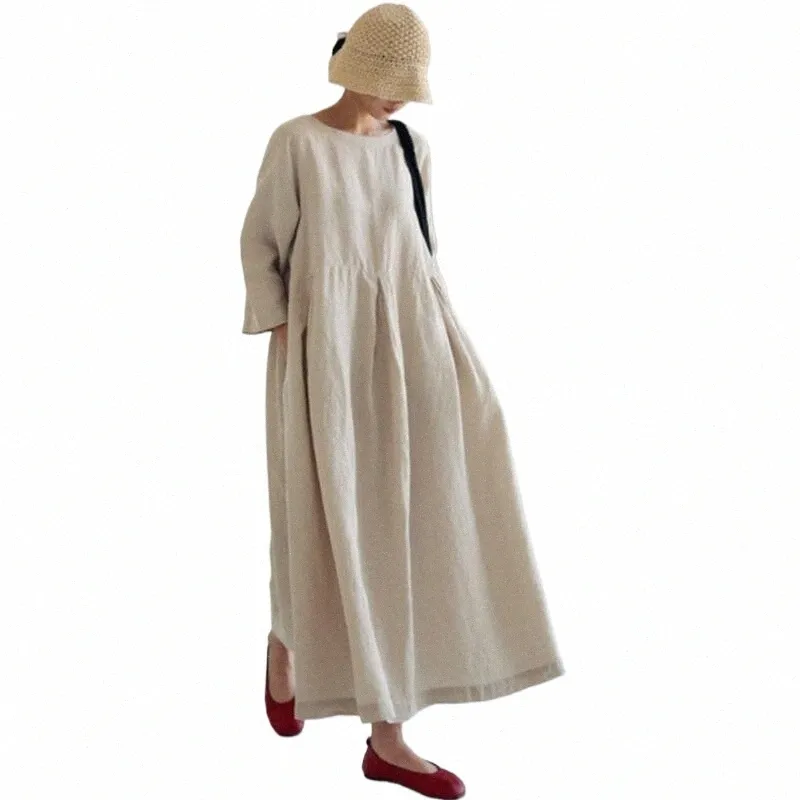 Loose Casual Cotton Linen Dress for Women, Short Sleeve, Hooded Collar,  Ankle-Length Solid Color with Draped Decoration from Dhgate Basic & Casual  Dresses - price 30.17
