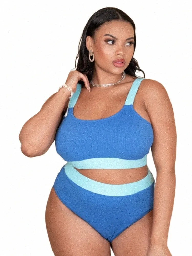 Size Piece Swimsuit Plus Size Bikini Set 2-Piece Swimsuit For