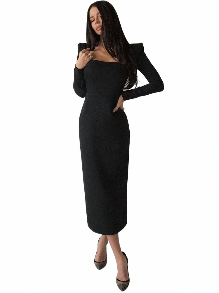 slim fit dress slacks Black Knit Giavanna Maxi Dress