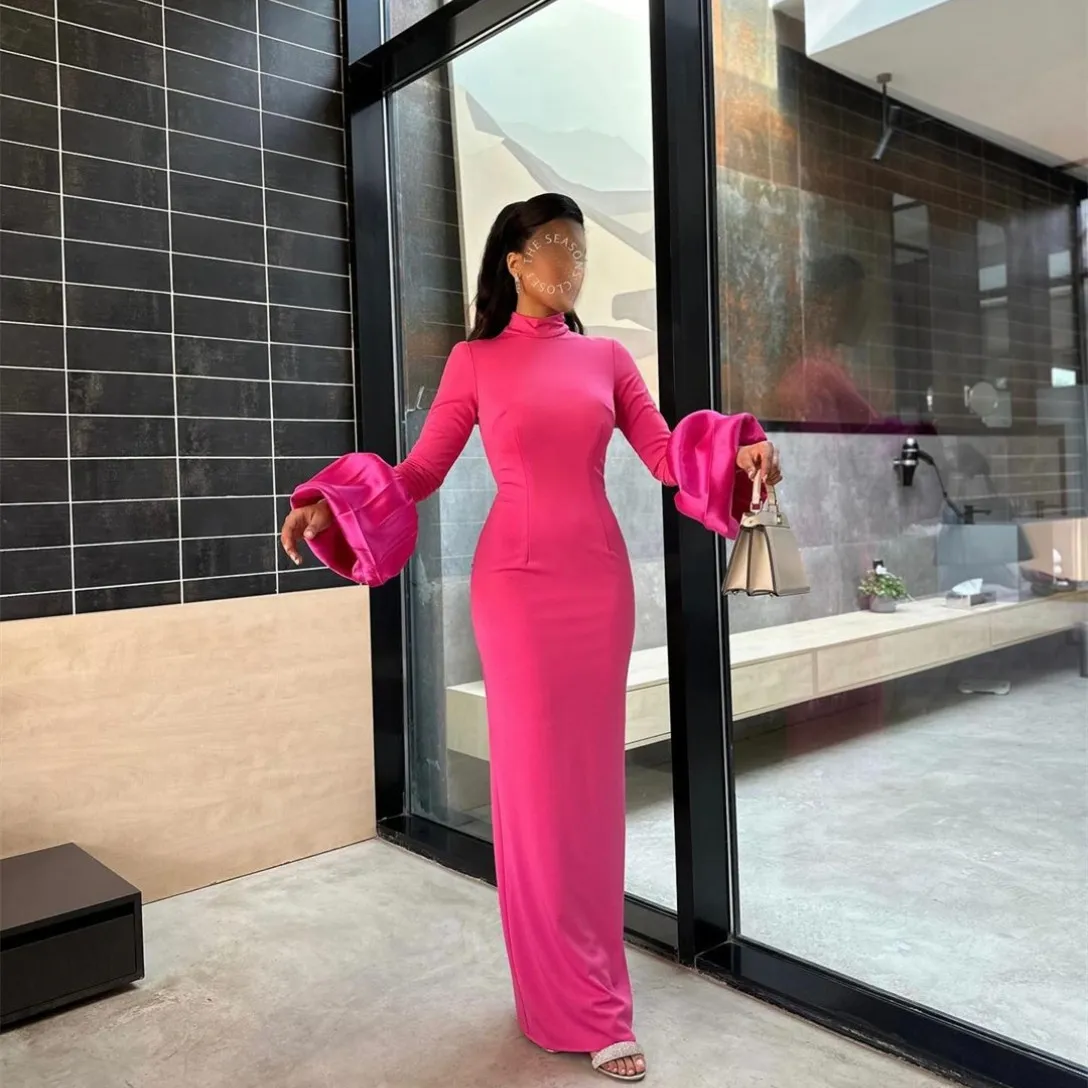 Vintage Long Sleeve Crepe Evening Gown with Zipper Back and Juliet Sleeves  Floor-Length Formal Dress from Dhgate Evening Dresses - price 68.94