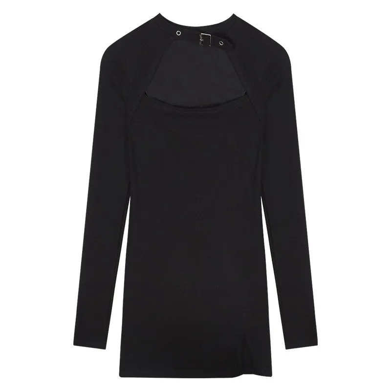 韓国大人気 ★ ANOTHERYOUTH ☆ 003-23 tail long sleeve DHgate.com:Summer Korean Edition Sexy Open Square Neck