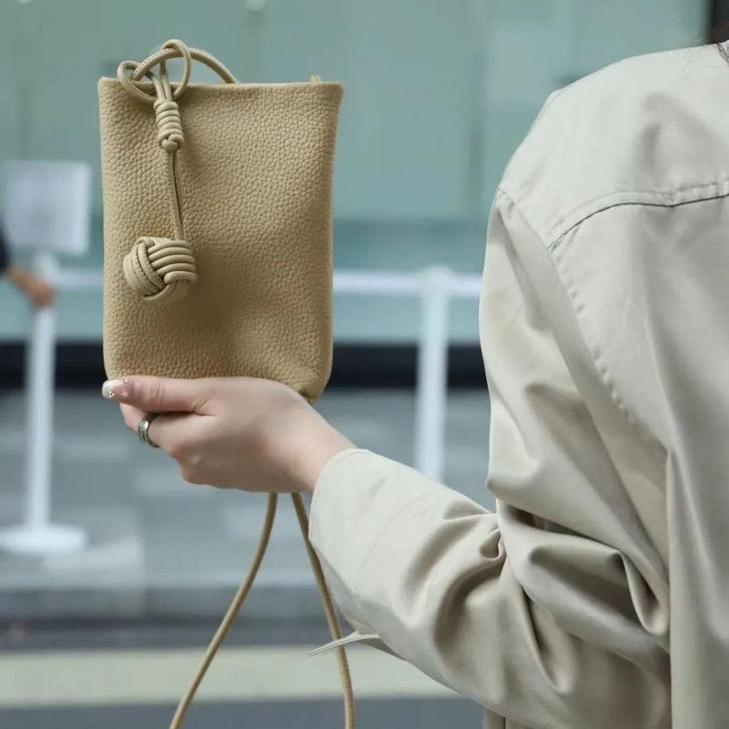 Chic Mini Crossbody Bag Genuine Leather Shoulder Bag, Korean