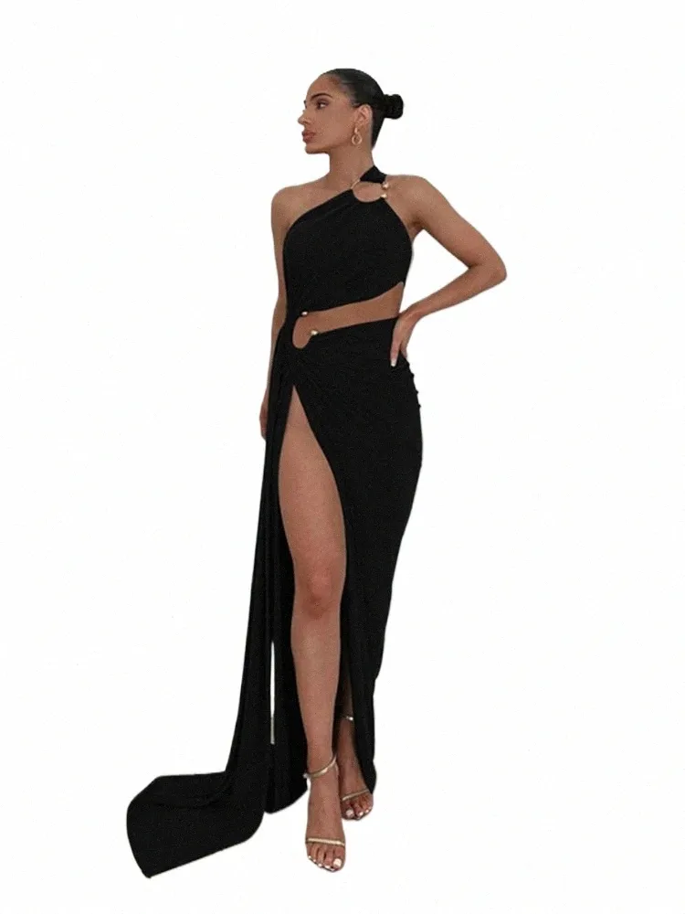 green emerald velvet dress One-Shoulder Long Sweetheart Prom Dress with Side Sash Black / 10
